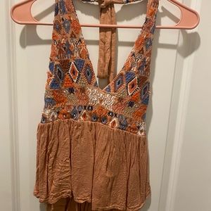 Peach halter top